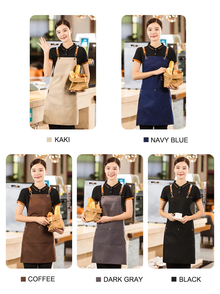 Kitchen Waterproof Chef Smock Grill Aprons - ChefLooks